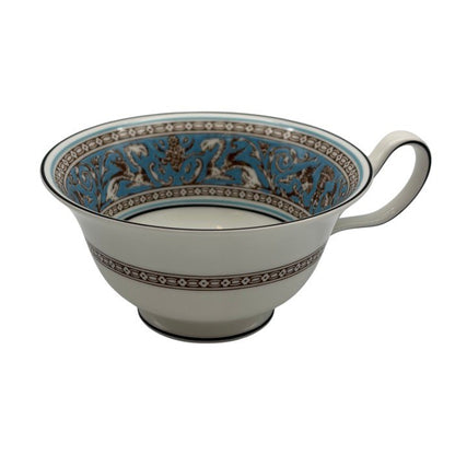 ウェッジウッド WEDGWOOD フロレンティーンターコイズ ティーカップ＆ソーサー ピオニー 洋食器 ブランド おしゃれ 1客 中古 W1