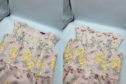 TOCCA トッカ FLOWER WALTS 宝塚宙組 星風まどかコラボ 刺繍 ドレス ワンピース サイズ2 中古 D4