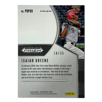 PANINI MLBカード PRIZM DRAFT PICKS ISAIAH GREENE /35 #PDP69 中古 IT2