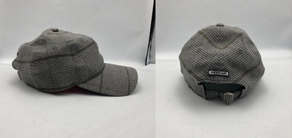 HEREIAM ヘレイアム ニューエラ別注 ロングバイザー メタルフラッグ グレーチェック 中古 D4