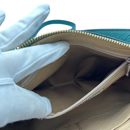 DAKOTA キューブ ショルダーバッグ グリーン ダコタ 鞄 牛革 レザー レディース おしゃれ 中古 W４