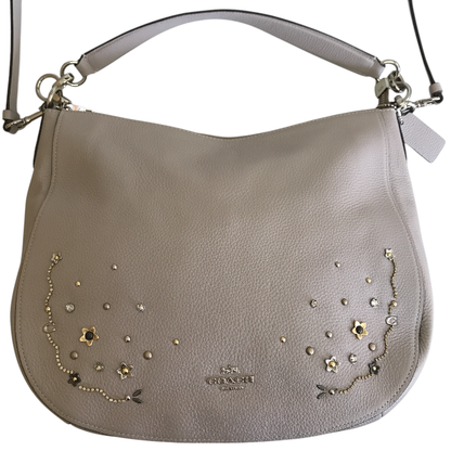 COACH ショルダーバッグ レザー F49127 コーチ 鞄 2WAY ブランド レディース ラインストーン ビジュー 中古 W1