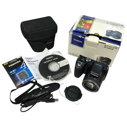 OLYMPUS オリンパス STYLUS デジタルカメラ ブラック 光学40倍ズーム 高倍率 広角22.4mm SP-820UZ BLK 中古 T1