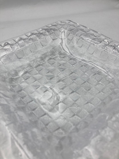 スガハラ sghr グリッドプレート 17cm 深皿 クリア/タン 中古 D4