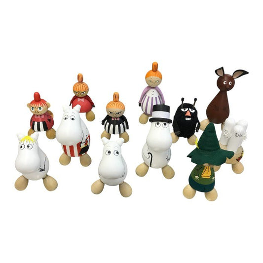 MOOMIN ムーミン ツボ押し 人形 12体セット PUULELUT 木製 フィギュア マッサージャー ※ばら売り不可 中古 T1