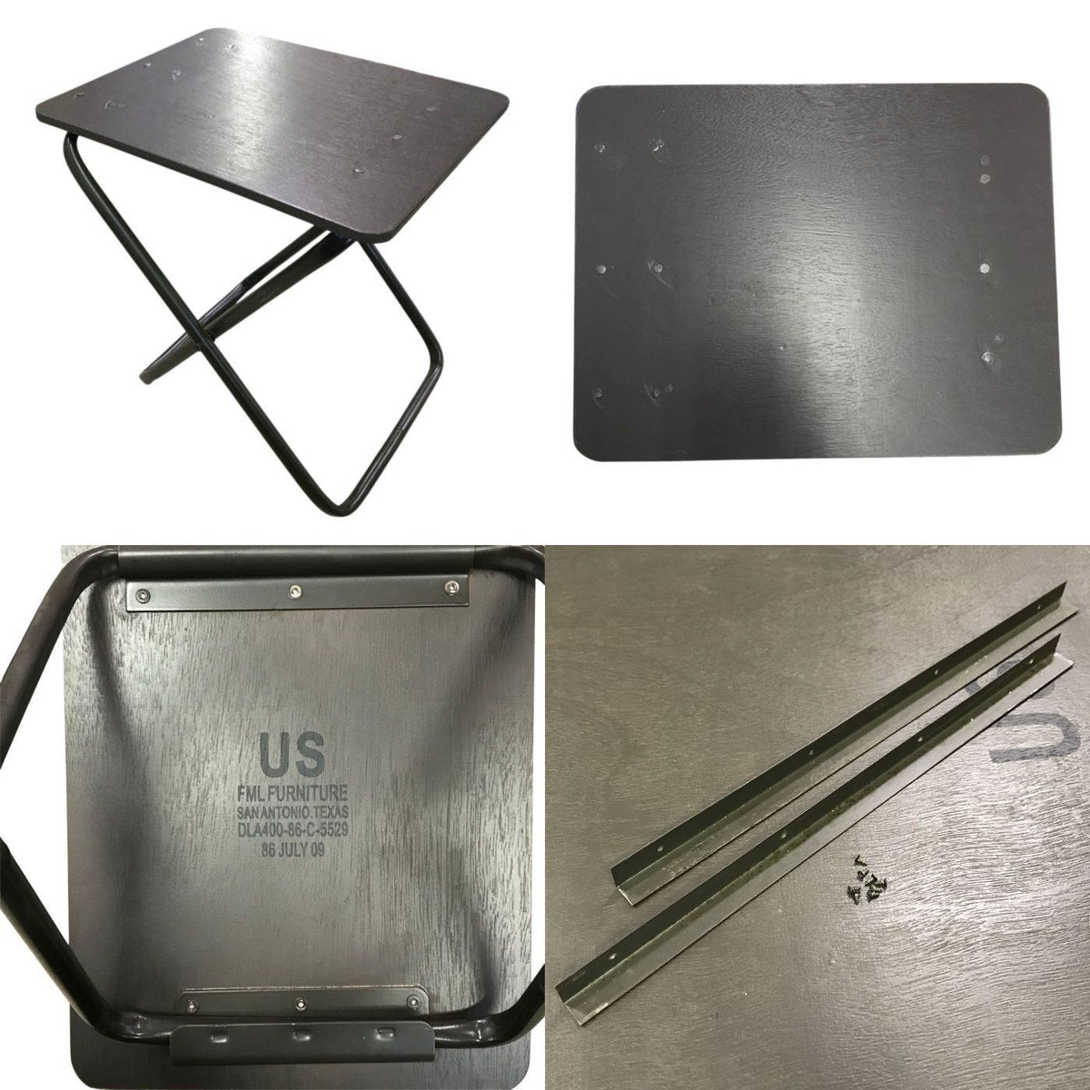 【配送条件あり】 U.S.ARMY フィールドデスク キャビネット/チェア セット 折りたたみ収納 ミリタリー 米軍 レプリカ ブラウン系 中古 T1