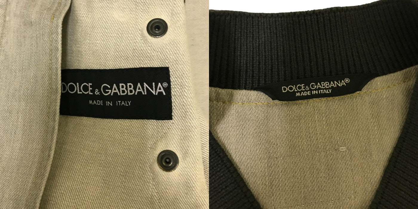 DOLCE & GABBANA ドルチェ&ガッバーナ ブルゾン メンズ デニム ジップアップ グレー 44サイズ アウター 秋 冬 中古 W1