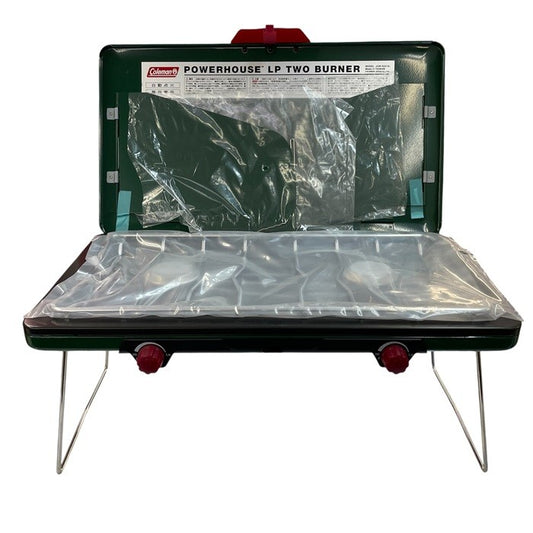 コールマン パワーハウス 2バーナー アウトドア コンロ JCM-S201A コールマン キャンプ 2口 折り畳み ポータブル 中古 R1