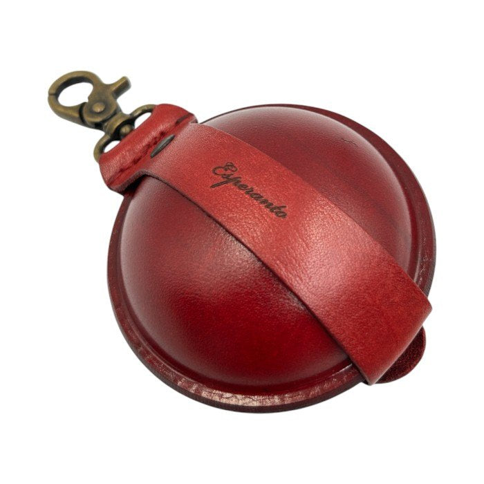 エスペラント esperanto Lサイズ コインケース 携帯灰皿 イングランドサドルレザー レッド マルチケース 牛革 小物 キーホルダー 中古 W1