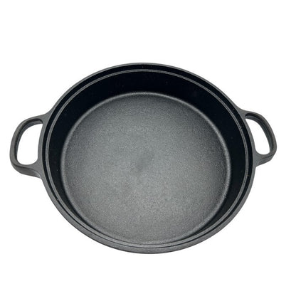 OIGEN 南部盛栄堂 南部鉄器 すき焼きぎょうざ鍋 26cm CA-004 鍋 調理器具 すき焼き鍋 ガス IH 直火 中古 W４