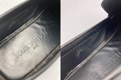 LOUIS VUITTON ルイヴィトン モンテカルロ ドライビングシューズ  メンズ ブラック サイズ8 1/2 中古 D4