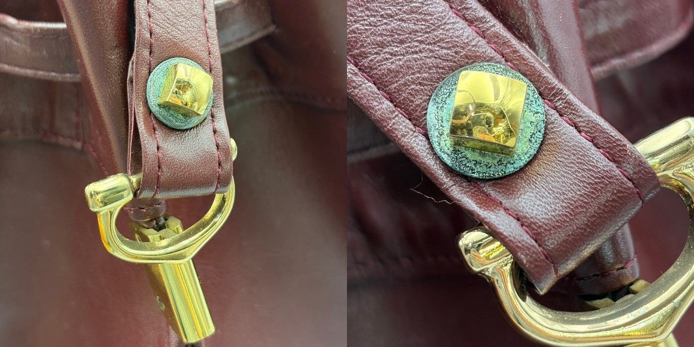 Cartier カルティエ マストライン 巾着 バッグ 鞄 ショルダー ブランド レディース 中古 W４