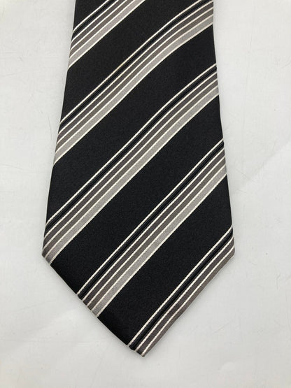 GIORGIO ARMANI ジョルジオアルマーニ シルク100％ ネクタイ レジメンタル 中古 D4