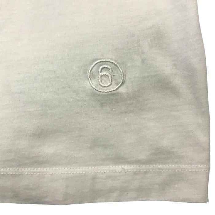MM6 Maison Margiela Tシャツ レディース 半袖 コットン 無地 シンプル 2021 ワンポイント オフホワイト Mサイズ S62GD0087 S23901 中古 T1
