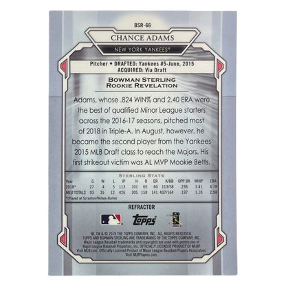 TOPPS MLBカード BOWMAN STERLING CHANCE ADAMS NEW YORK YANKEES /199 #BSR-66 中古 IT2
