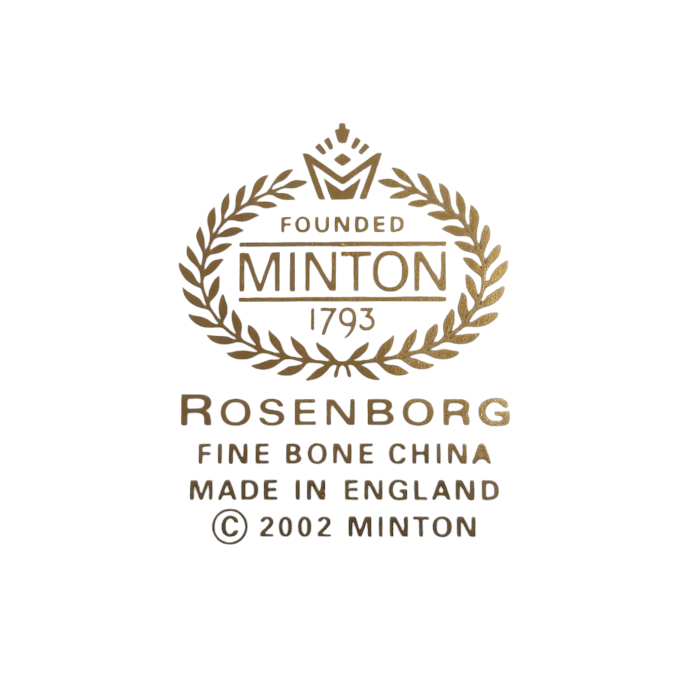 MINTON ミントン ROSENBORG ローゼンブルグ プレート 27cm 陶磁器 金彩 蝶々 ホワイト/ブラック ROSENB10P 中古 T1