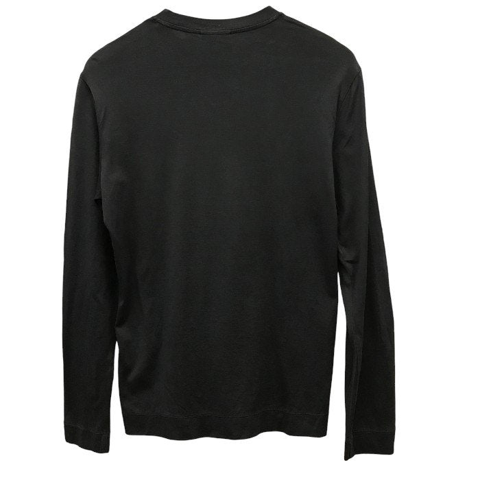 EMPORIO ARMANI エンポリオアルマーニ Tシャツ メンズ 長袖 カットソー クマ メガネ ブラック XSサイズ 6K1TP3 1JUVZ 中古 KW1