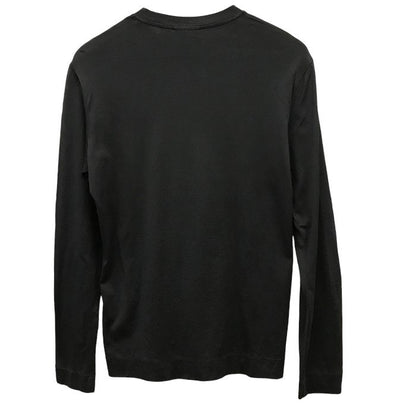 EMPORIO ARMANI エンポリオアルマーニ Tシャツ メンズ 長袖 カットソー クマ メガネ ブラック XSサイズ 6K1TP3 1JUVZ 中古 KW1