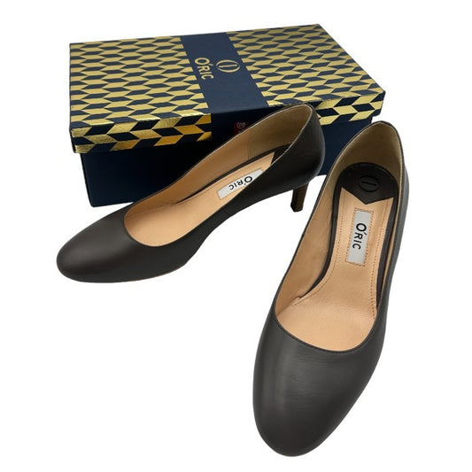 O'RIC オーリック GILLES レディース パンプス 35 1/2 (約22.5cm) 410-31851 ラウンドトゥ グレー 靴 シューズ 中古 W４