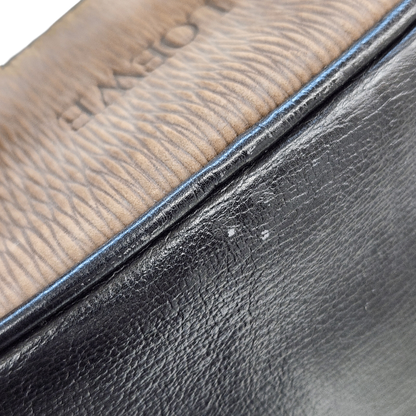 LOEWE ロエベ ベラスケス ハンドバッグ レディース レザー バニティ 化粧ポーチ ツイスト金具 ブラック/ブラウン 中古 T1