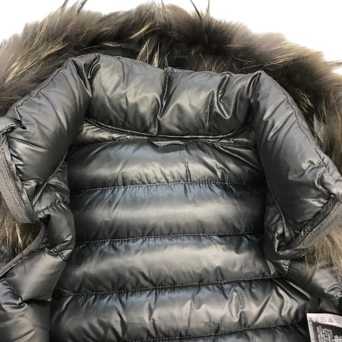 DUVETICA デュベティカ ダウンジャケット レディース ファー フード 細身 ショート丈 チャコールグレー 38サイズ 12934 中古 T1