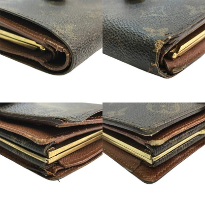 LOUIS VUITTON ルイヴィトン モノグラム ポルトモネヴィエノワ 財布 レディース 二つ折り 小銭入れあり がま口 ブラウン M61663 中古 T1