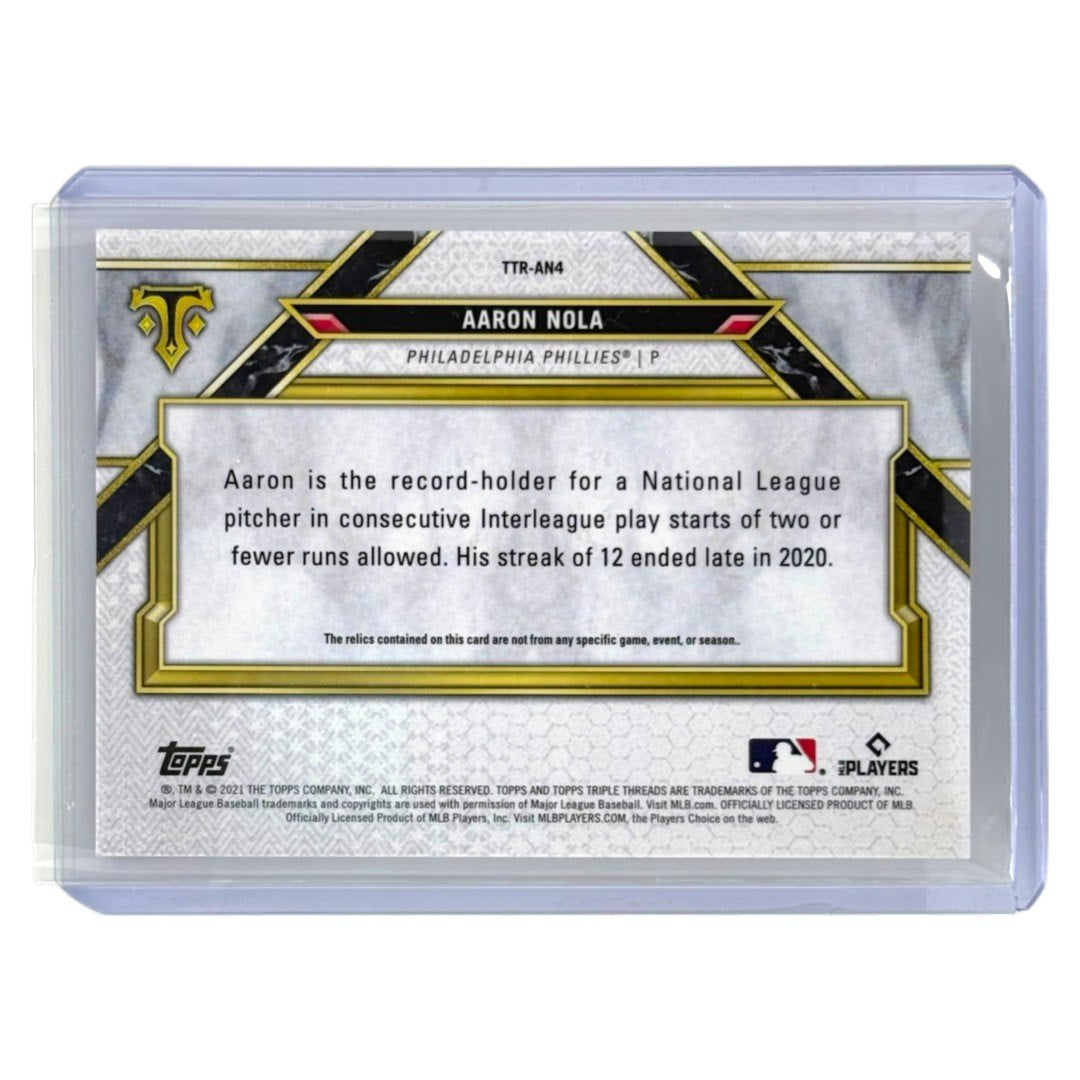TOPPS MLBカード TRIPLE THREADS AARON NOLA PHILADELPHIA PHILLIES /27 #TTR-AN4 中古 IT1