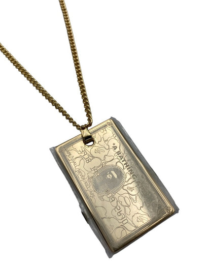 A BATHING APE ア ベイシングエイプ プレート ネックレス 中古 D4