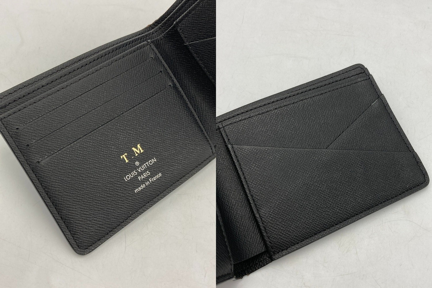 LOUIS VUITTON ルイヴィトン モノグラム・エクリプス ポルトフォイユ ミュルティプル M61695 イニシャル入り メンズ 中古 D4