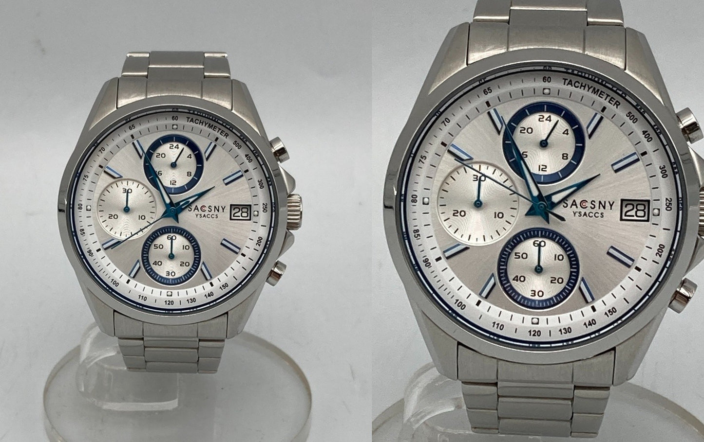 SACSNY Y'SACCS サクスニーイザック クロノグラフ 腕時計 クオーツ SY-15201 中古 D4