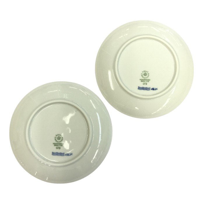 Royal Copenhagen ロイヤルコペンハーゲン ブルーパルメッテ ペアティーセット 125ml カップ&ソーサー 小ぶり ハンドルなし 小皿使用可 食洗器可 中古 T1