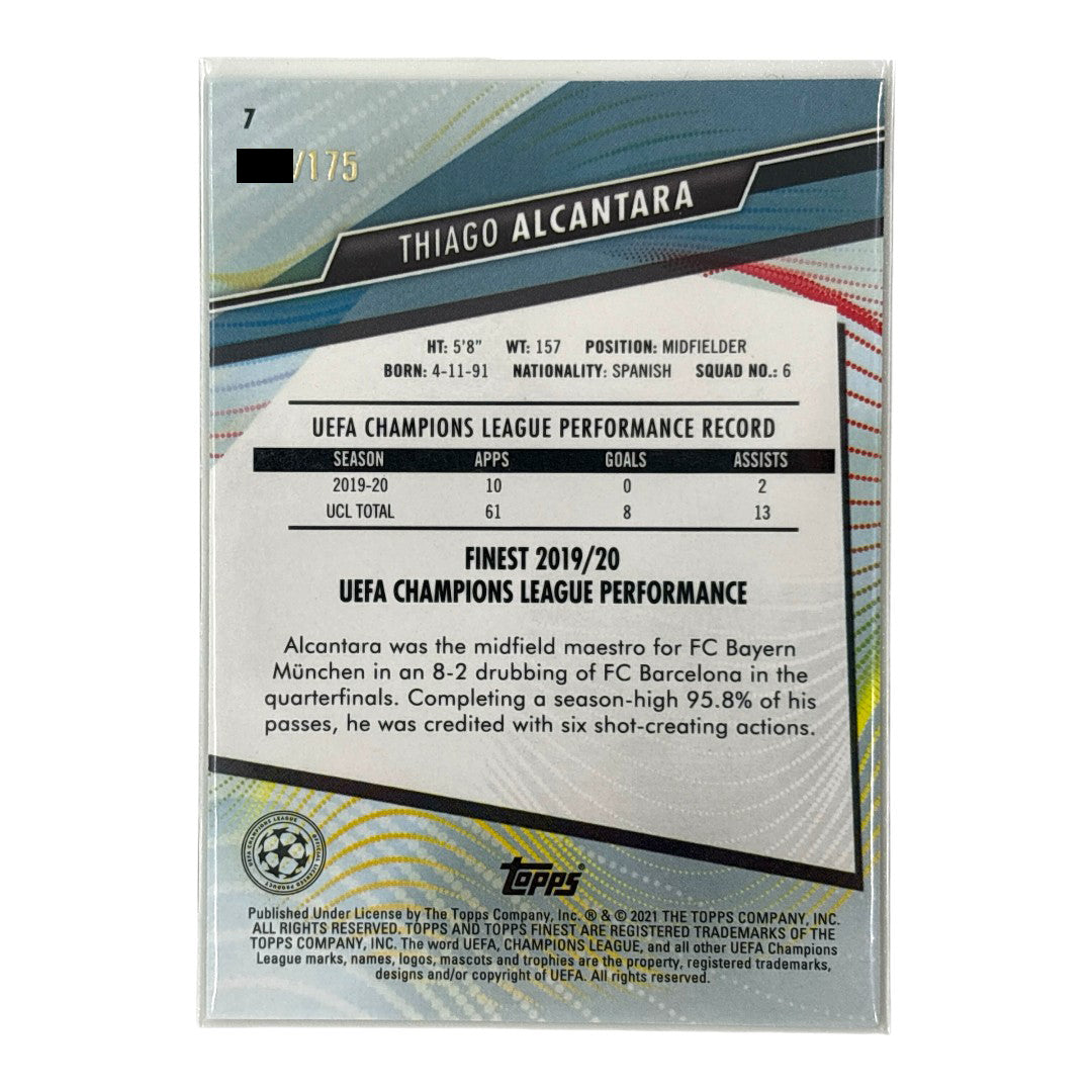 TOPPS サッカーカード FINEST THIAGO ALCANTARA LIVERPOOL /175 #7 中古 IT1