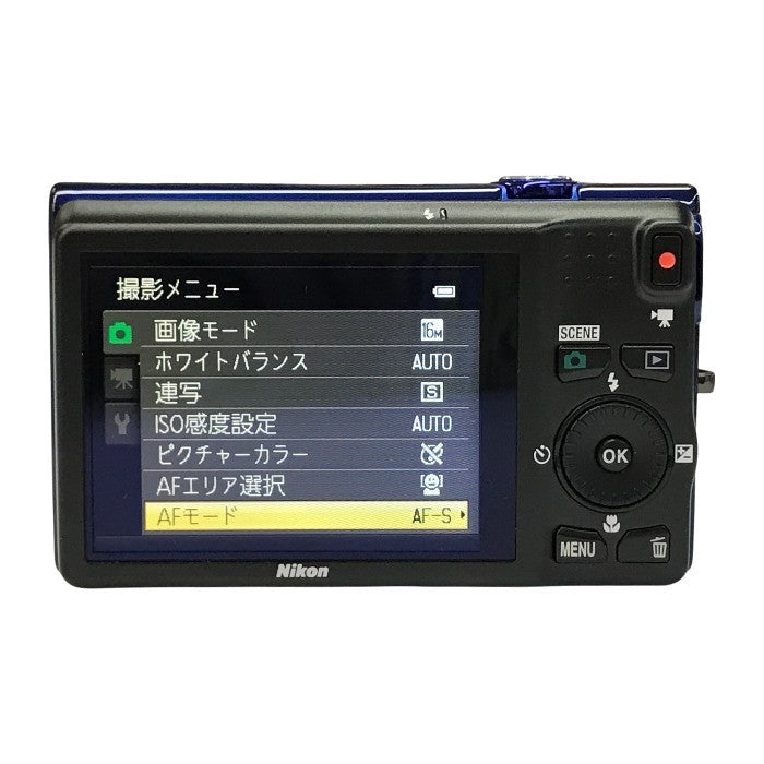 Nikon COOLPIX デジタルカメラ オーシャンブルー コンパクト スリム S6200BL 中古 T1