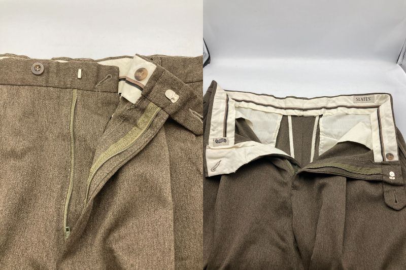 SLATES スレイツ スリータック タックパンツ スラックス サイズW34 L34 中古 D4