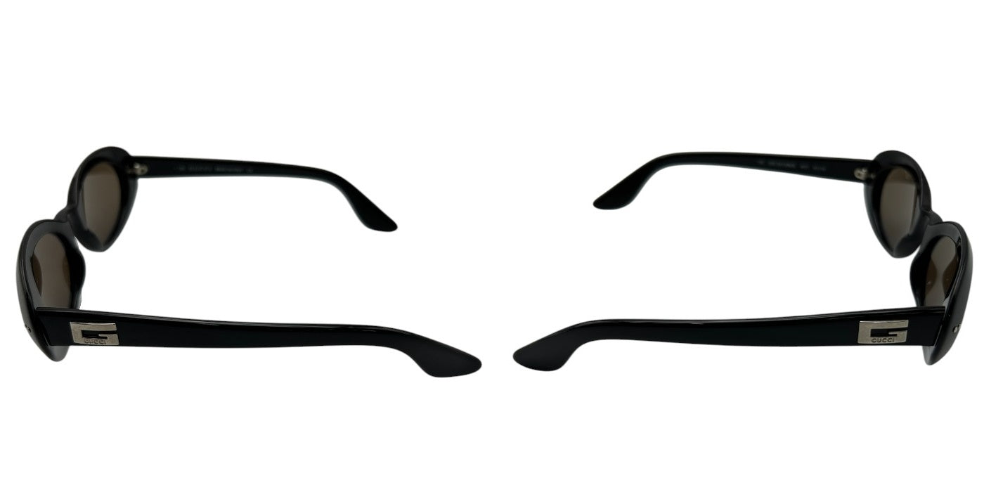 GUCCI グッチ オーバル サングラス 2413 135 ブラック レディース おしゃれ ブランド 服飾 中古 W４