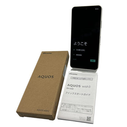 docomo AQUOS wish3 スマートフォン SH-53D アクオス ドコモ スマホ 携帯電話 中古 W４