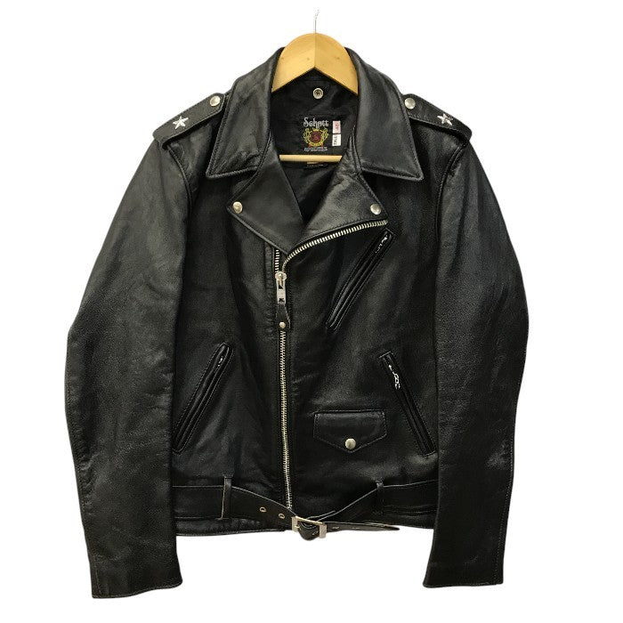 Schott ショット 217US SHEEP ONESTAR ライダースジャケット メンズ シープ ワンスター ダブル レザーブラック 40サイズ 7823950093 中古 T1