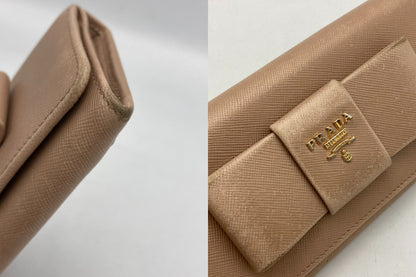 PRADA プラダ サフィアーノ フィオッコ 二つ折り 長財布 中古 D4
