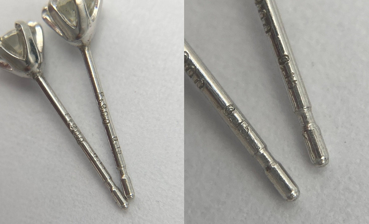 Pt900 1Pダイヤ 0.15ct ピアス 中古 D4