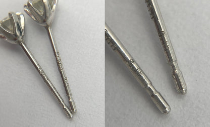 Pt900 1Pダイヤ 0.15ct ピアス 中古 D4