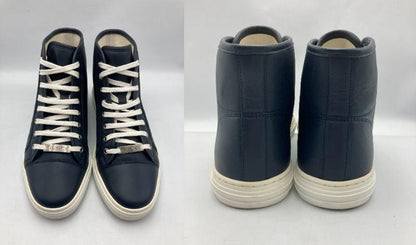 GUCCI グッチ ハイカット レザースニーカー ロゴプレート 423300 サイズ6 中古 D4