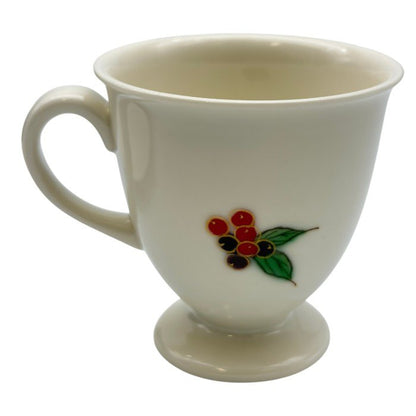 陶あん 小川珈琲 京焼 清水焼 カップ＆ソーサー 白 珈琲の花 No.8051 コーヒー 洋食器 おしゃれ 花柄 中古 W1