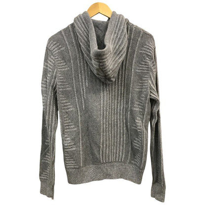 EMPORIO ARMANI エンポリオアルマーニ プルオーバーパーカー メンズ ウール フード グレー Sサイズ 中古 N1