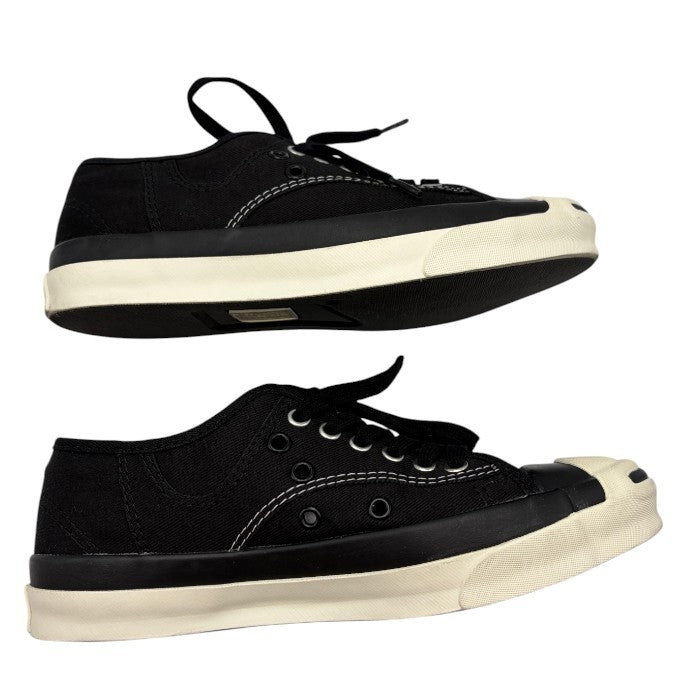 converse コンバース BIOTOP ビオトープ JACK PURCELL ジャックパーセル スニーカー 24.5cm 靴 シューズ おしゃれ レディース キャンバス ブラック 中古 W４