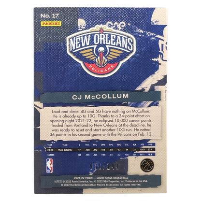 PANINI NBAカード COURT KINGS CJ MCCOLLUM PELICANS /149 #17 中古 IT2