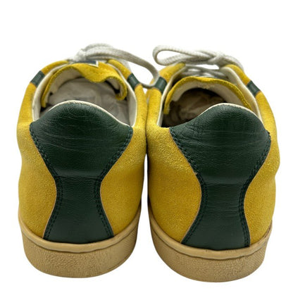 Valsport ヴァルスポルト トーナメント スウェード スニーカー メンズ 42 (約26.5cm) 靴 シューズ スエード イエロー グリーン 中古 W４