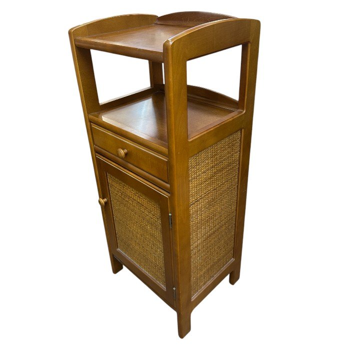 karimoku カリモク 電話台 FAX台 インテリア 家具 収納 木製 中古 W４