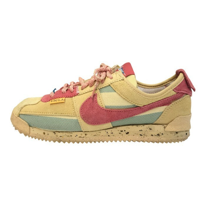 NIKE ナイキ CORTEZ SP UNION スニーカー レディース スウェード ローカット ユニオン コラボ セサミ/ピンク 24.0cm DR1413-200 中古 T1