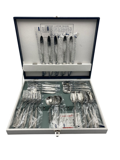 LUCKYWOOD ラッキーウッド 18-8 グラーツ ディナーセット 28P カトラリー 中古 D4