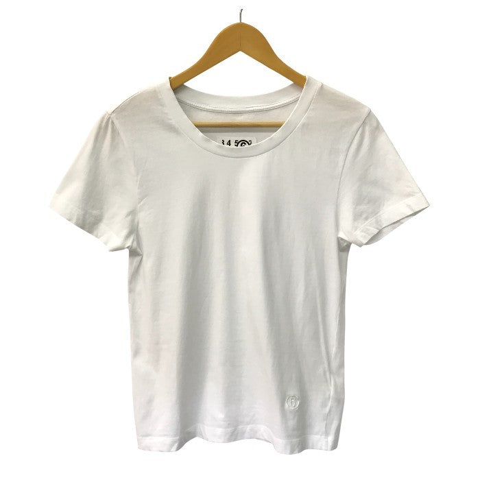 MM6 Maison Margiela Tシャツ レディース 半袖 コットン 無地 シンプル 2021 ワンポイント ホワイト Mサイズ S62GD0087 S23901 中古 T1